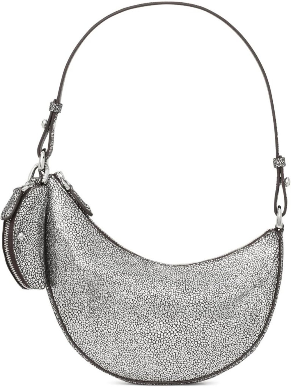 Women's Hot Fudge Metallic Duo Crinkle Leather Mini Shoulder Crossbody Bags